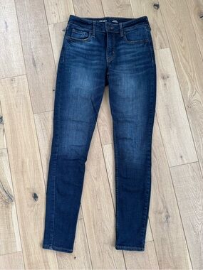 Old Navy Women's Dark Wash Skinny Jeans - Deep Blue